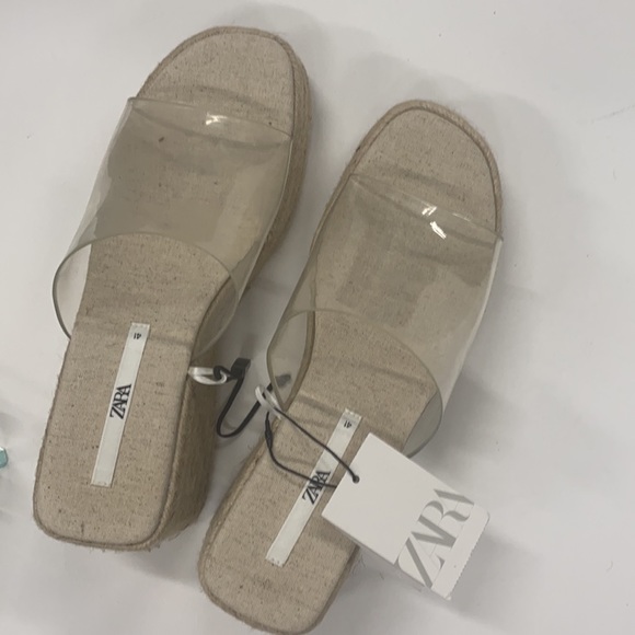 Zara Clear Wedge Shoes Size 41 NWT - Picture 6 of 6